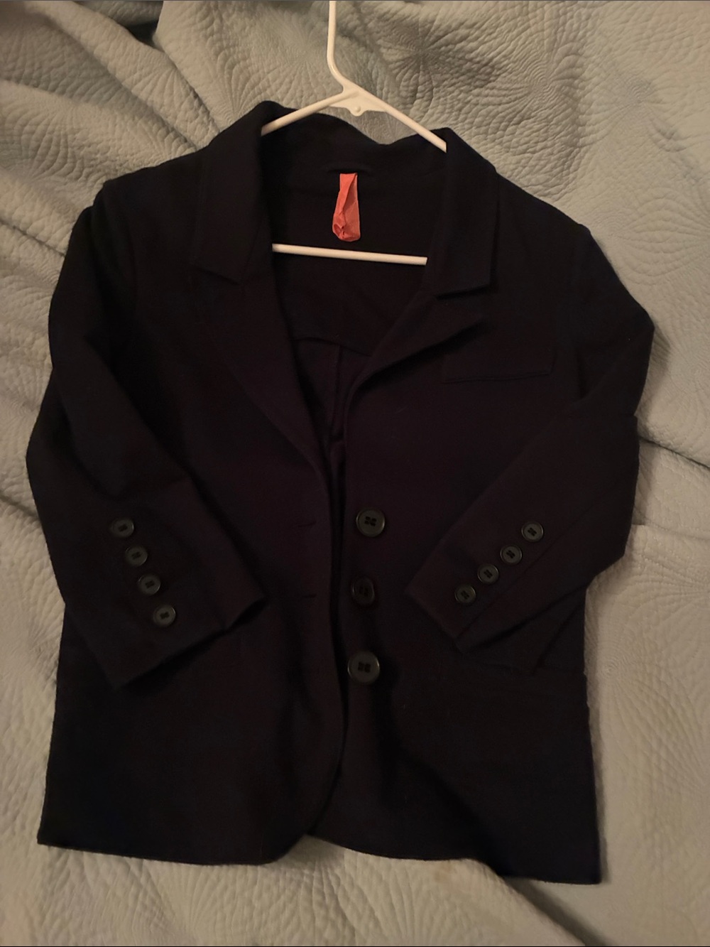 Classic Black Button-Front Blazer Jacket